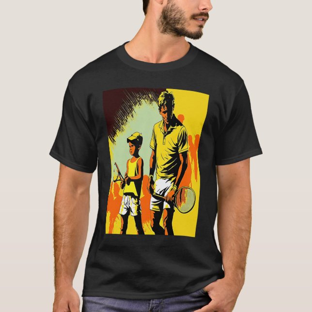 Tennis Ball And Tennis Racket Apparel Pop Father A T-Shirt (Front)