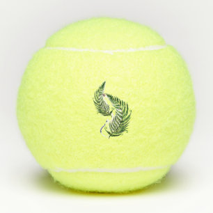 Tennis Ball Aotearoa NZ Fern Design