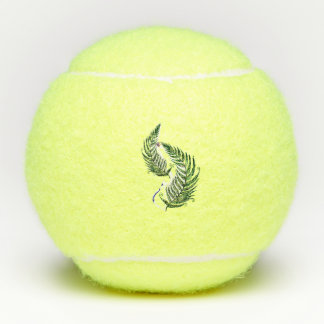 Tennis Ball Aotearoa NZ Fern Design