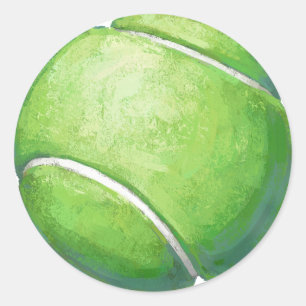 Tennis Ball Art Classic Round Sticker