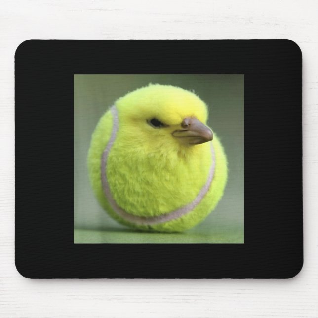 Tennis Ball Bird Mouse Pad (Front)