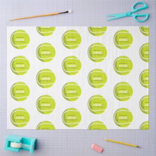 Tennis Ball Birthday Party Custom Name Tissue Paper