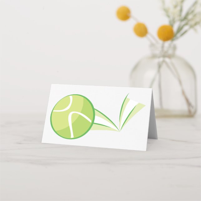 Tennis Ball Bounce Place Card (Front)