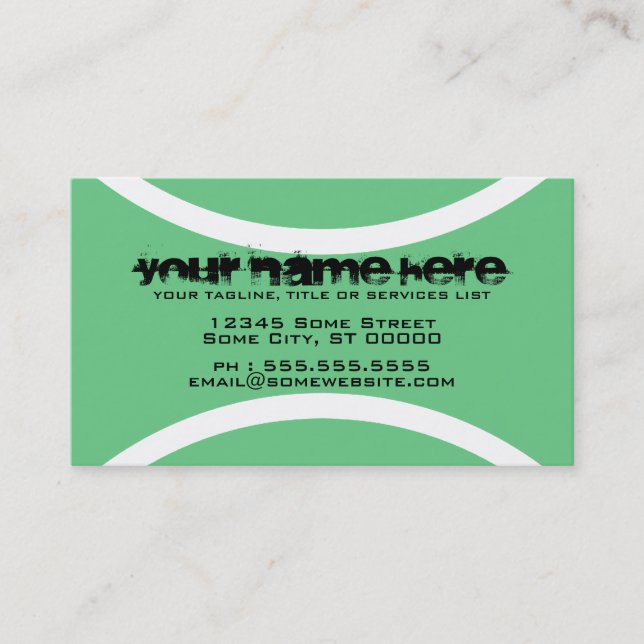 tennis ball business card (Front)