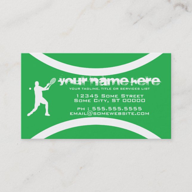 tennis ball business card (Front)