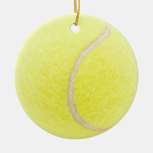 Tennis Ball Ceramic Ornament
