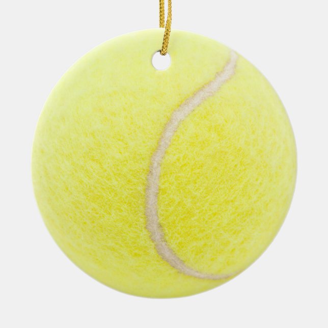 Tennis Ball Ceramic Ornament (Front)