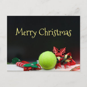 Tennis ball Christmas and  ornament snowflake Postcard