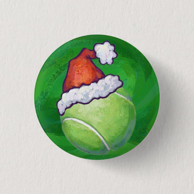 Tennis Ball Christmas Green 3 Cm Round Badge (Front)
