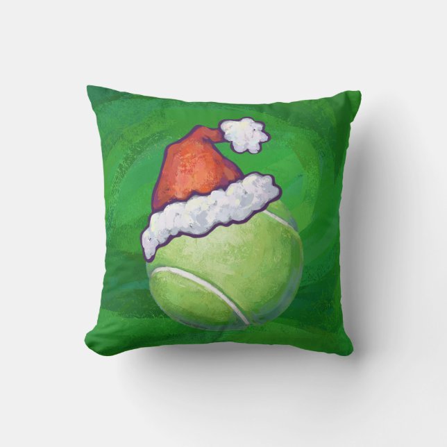 Tennis Ball Christmas Green Cushion (Front)