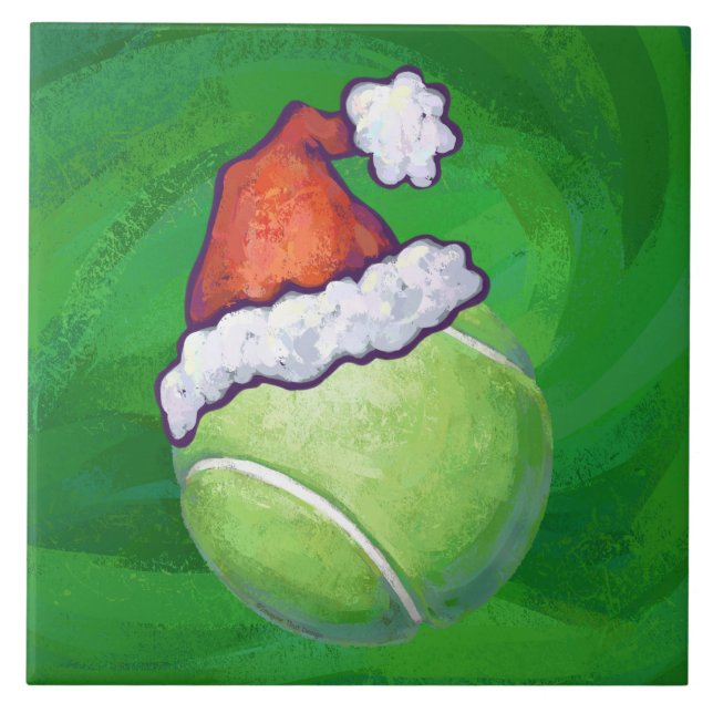 Tennis Ball Christmas Green Tile (Front)