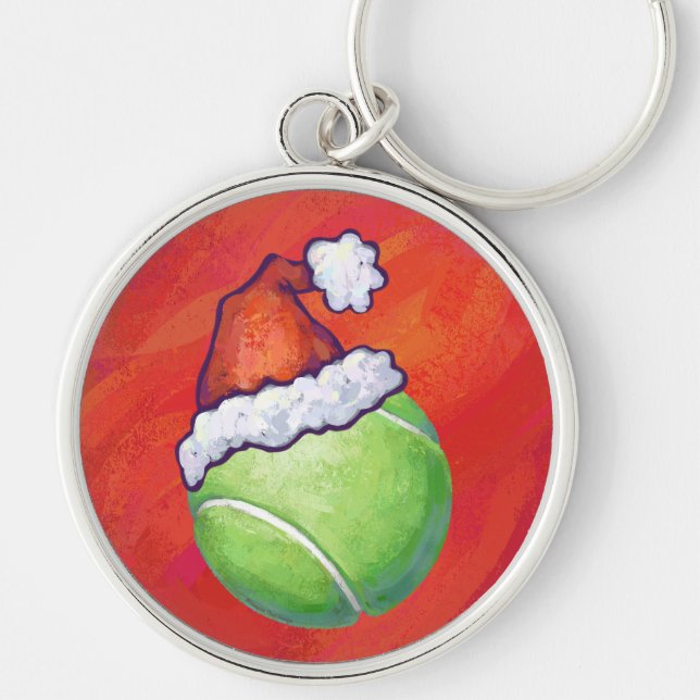 Tennis Ball Christmas Key Ring (Front)