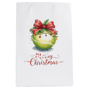 Tennis Ball Christmas Medium Gift Bag