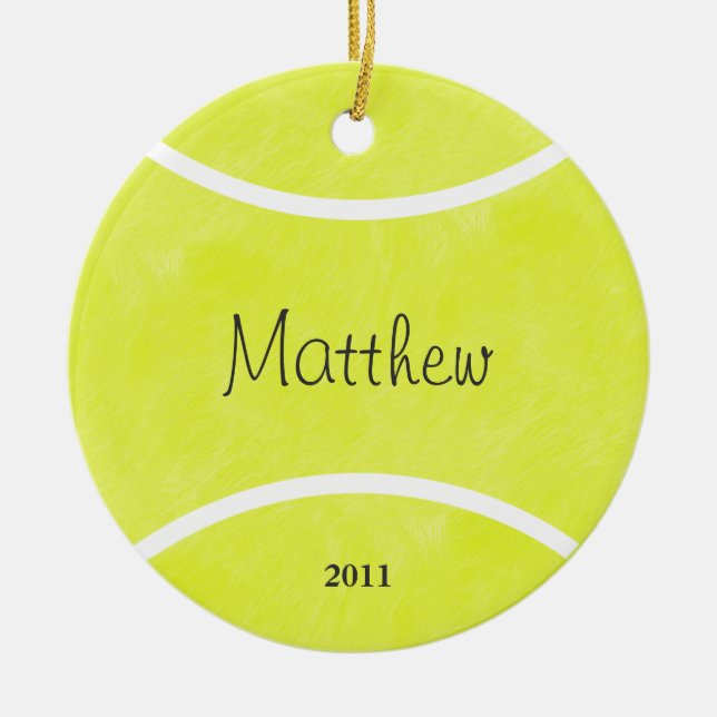 Tennis Ball Christmas Ornament (Front)