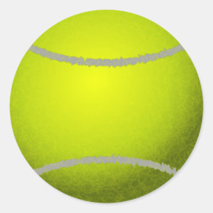 Tennis ball classic round sticker
