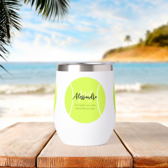 Tennis ball custom name & text (Beach)