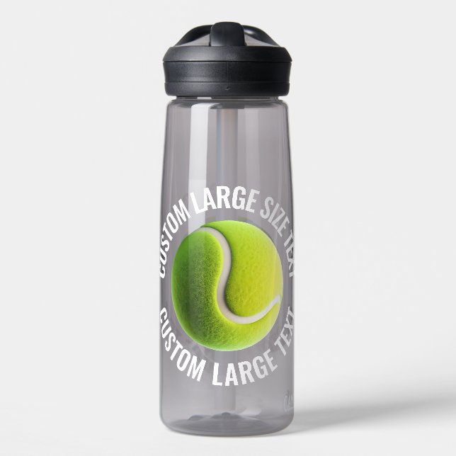 Tennis Ball Custom Personalised Large Text 25 oz. Water Bottle (Front)