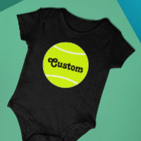Tennis Ball Custom Text Tennis Baby Suit