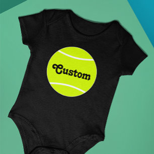 Tennis Ball Custom Text Tennis Baby Suit Bodysuit