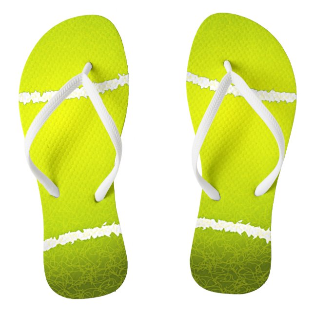 Tennis Ball Design Flip Flops (Footbed)