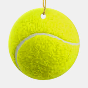 "Tennis Ball" design gifts and products Ceramic Ornament