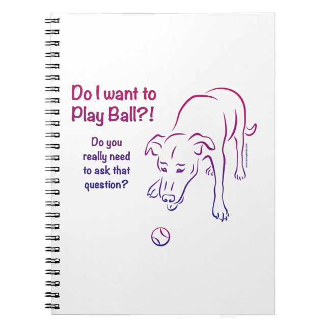 Tennis Ball Dog Notebook (Front)