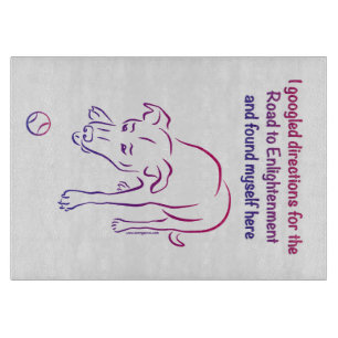 Tennis Ball Dog Road - Enlightenment Cutting Board