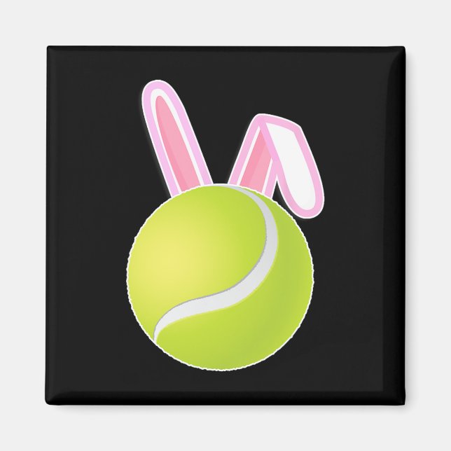 Tennis Ball Easter Bunny  Magnet (Front)