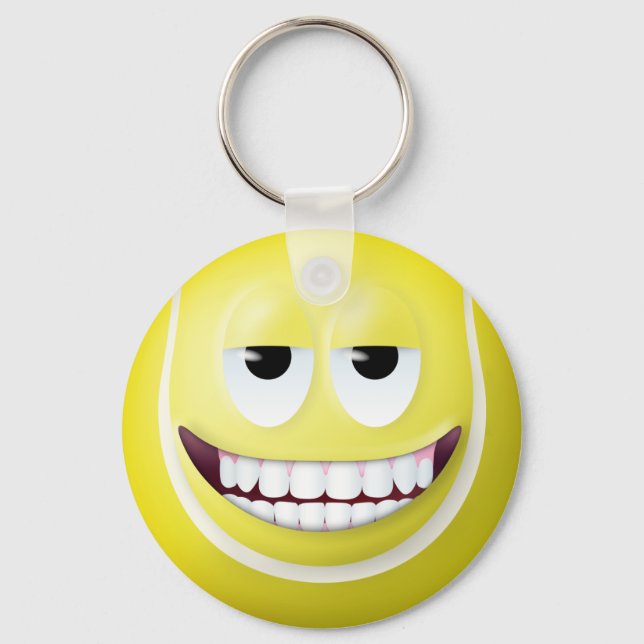 Tennis Ball Face 2 Key Ring (Front)