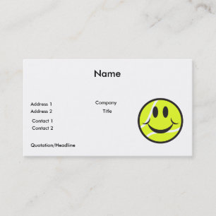 tennis ball face business card