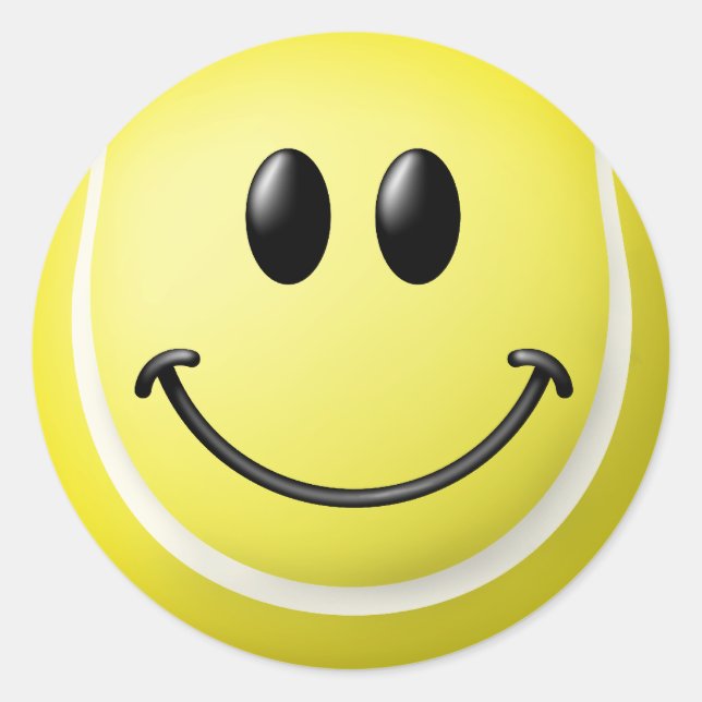 Tennis Ball Face Classic Round Sticker (Front)