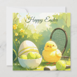 Tennis ball for Easter Holiday Card