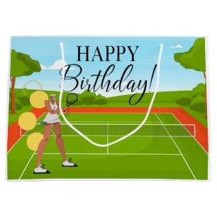 Tennis ball for tennis Player Birthday   Large Gift Bag