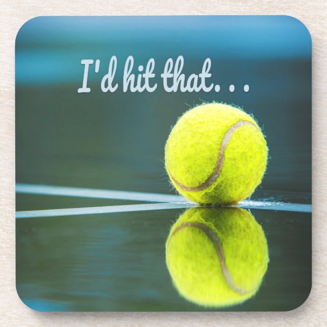 Tennis ball I'd Hit That Funny Gift Coaster (Front)