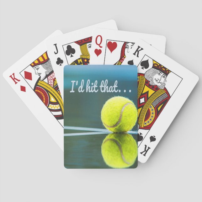 Tennis ball I'd Hit That Funny Gift Playing Cards (Back)