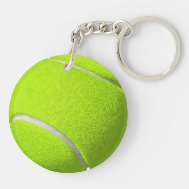 Tennis Ball Image Key Ring (Back)