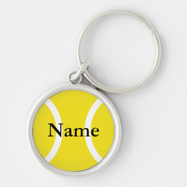 Tennis ball keychain with personalised name (Front)