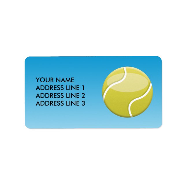 Tennis Ball Label (Front)