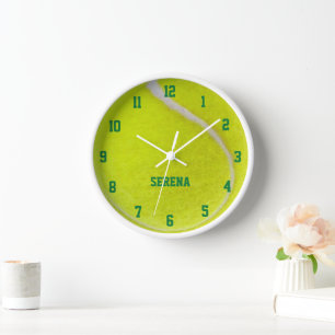 Tennis Ball Look Personalized Wall Clock