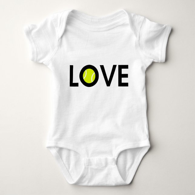 Tennis Ball LOVE Baby Bodysuit (Front)