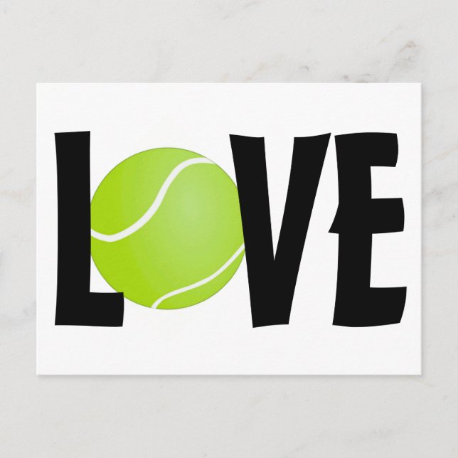 Tennis Ball LOVE Postcard (Front)