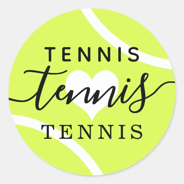 Tennis Ball Love Repeating Stickers (Front)