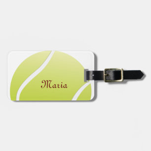 tennis ball luggage tag
