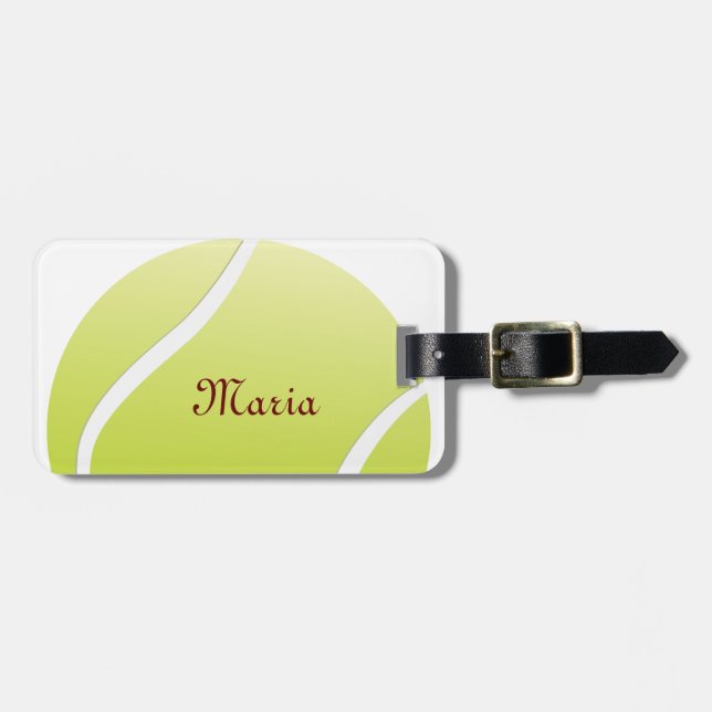 tennis ball luggage tag (Front Horizontal)