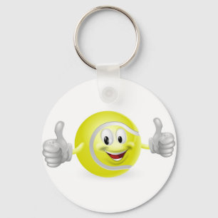 Tennis Ball Mascot Key Ring