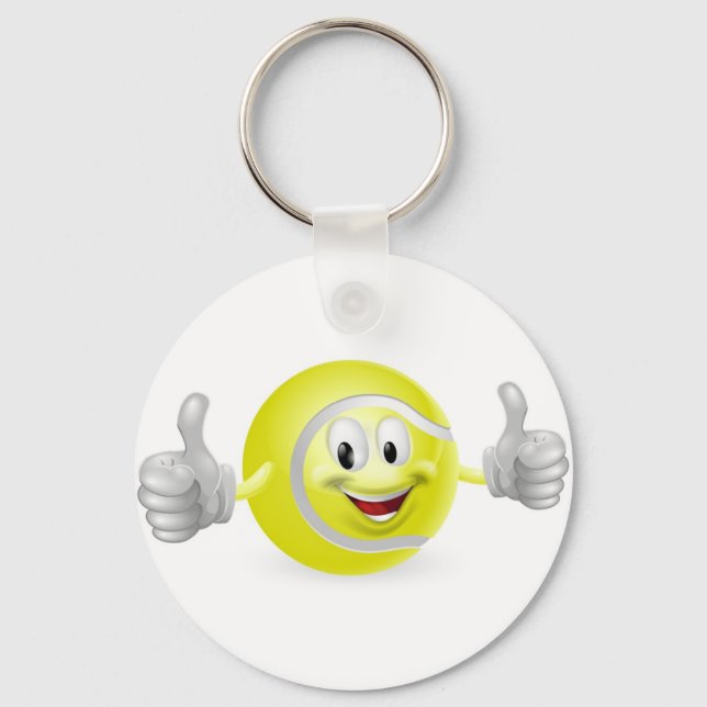 Tennis Ball Mascot Key Ring (Front)