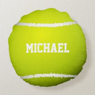 Tennis Ball Name Customise Round Cushion