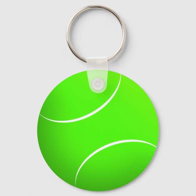 Tennis Ball Novelty - Customised Key Ring (Front)