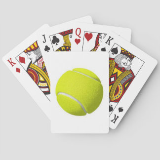 Tennis Ball on a Playing Card Deck
