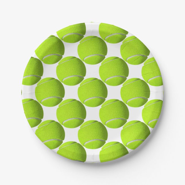 Tennis Ball Paper Plate (Front)